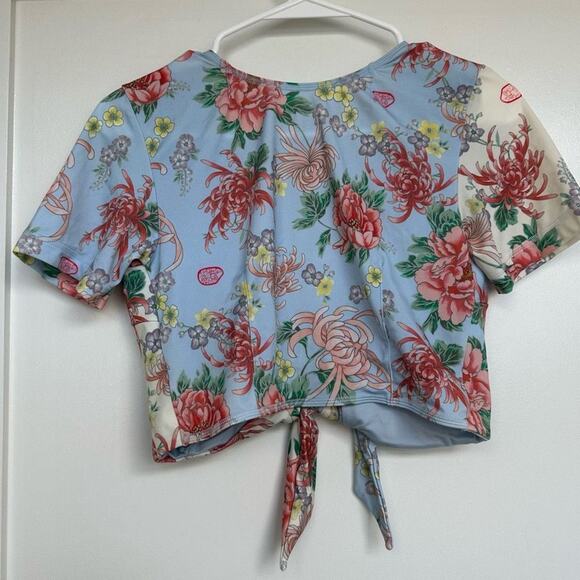 NWOT We are HAH All Tied Up Top in Kyoto French Blue, Size Small - Picture 5 of 7